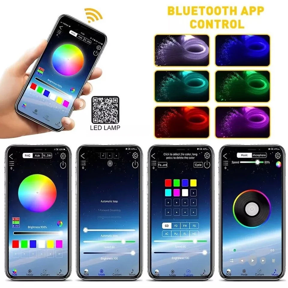 1000 peças forro de carro casa luzes estrela teto cintilante fibra óptica - Imagem 2 de 4