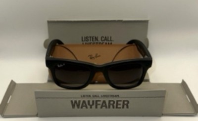 Ray-Ban Meta Wayfarer Smart Glasses 601ST350 - Matte Black/Graphite - READ! 6/5