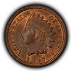 1897 1c Indian Head Small Cent - RPD - Red Brown - NGC MS 64 RB - SKU-Z5927