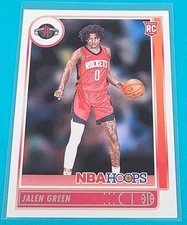 2021-22 Hoops RC #218 Jalen Green Houston Rockets BASKETBALL Card E7