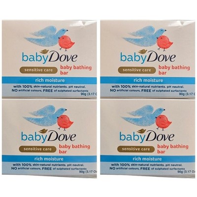 Baby Dove Sensitive Pflegeseife Rich Moisture Bathing Bar 90g Box 8 Seifen insgesamt.
