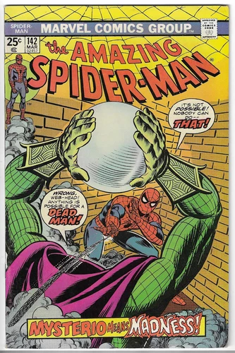 Amazing Spider-Man #142 Mark Jewelers Variant VF- (1975) Bronze Age Mysterio!!