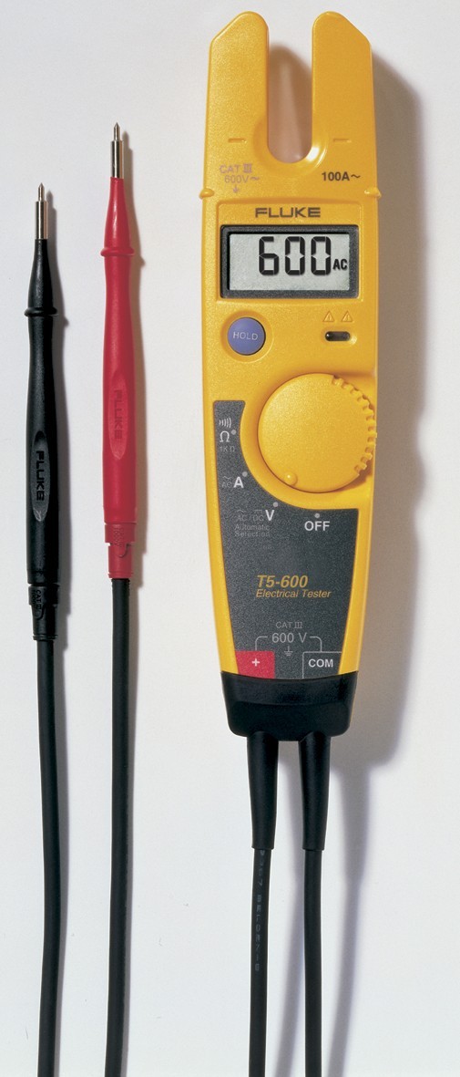 FLUKE T5-600 전기 테스터 (전압, 연속성, 전류 측정, 맞춤형 교정 인증서 포함) 5