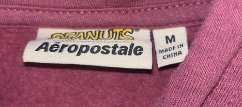 Aeropostale Damen Langarm Hoodie Peanuts Snoopy Sweatshirt pink Medium gebraucht, in einwandfreiem Zustand t3 - Bild 2 von 7