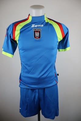 ZEUS FC CROTONE FUSSBALL KOMPLETT SET HERREN L TRIKOT und SHORTS BLAU