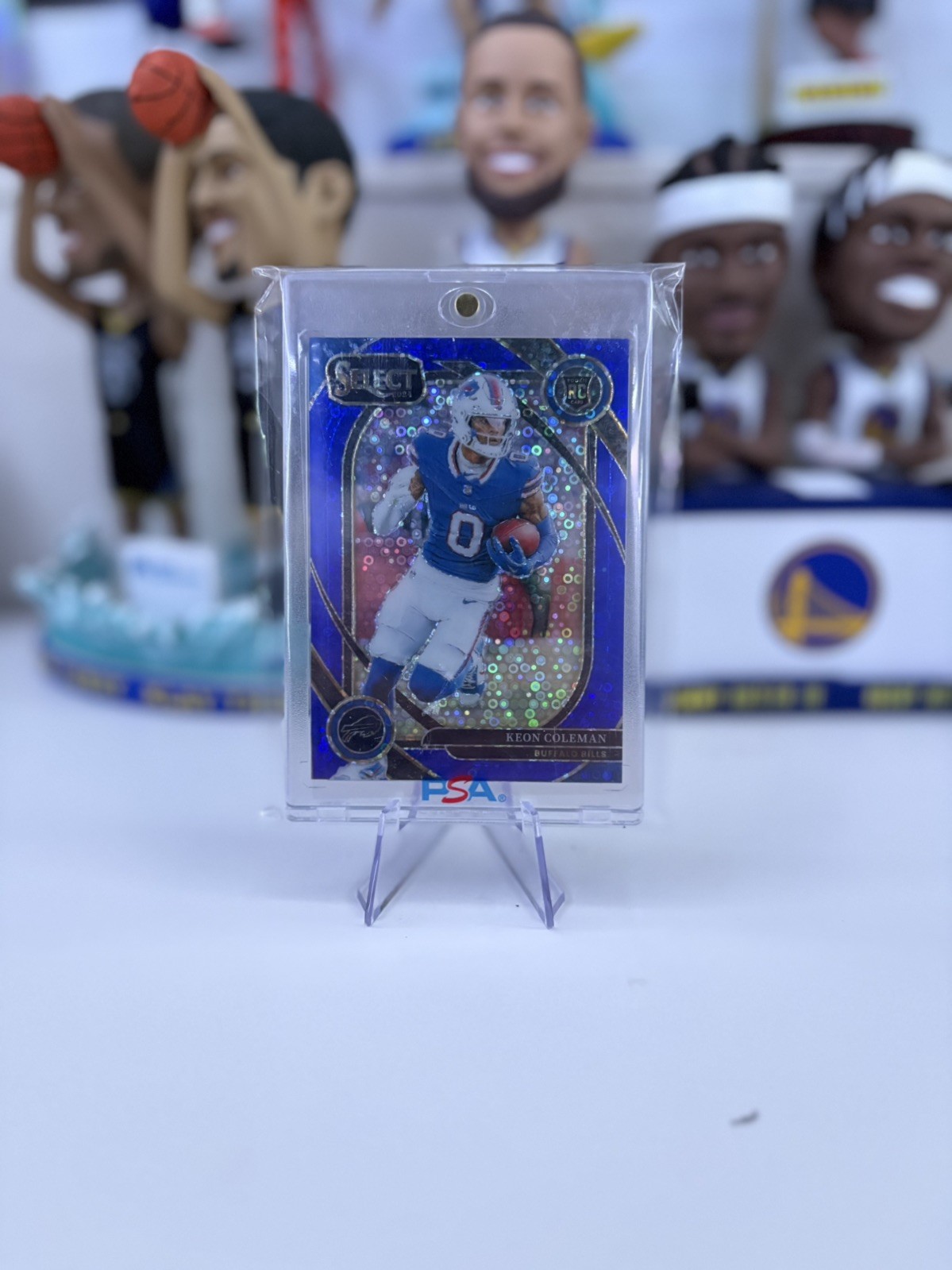 2024 Select Keon Coleman Premier Level RC Blue Disco #8/25 Bills Color Match