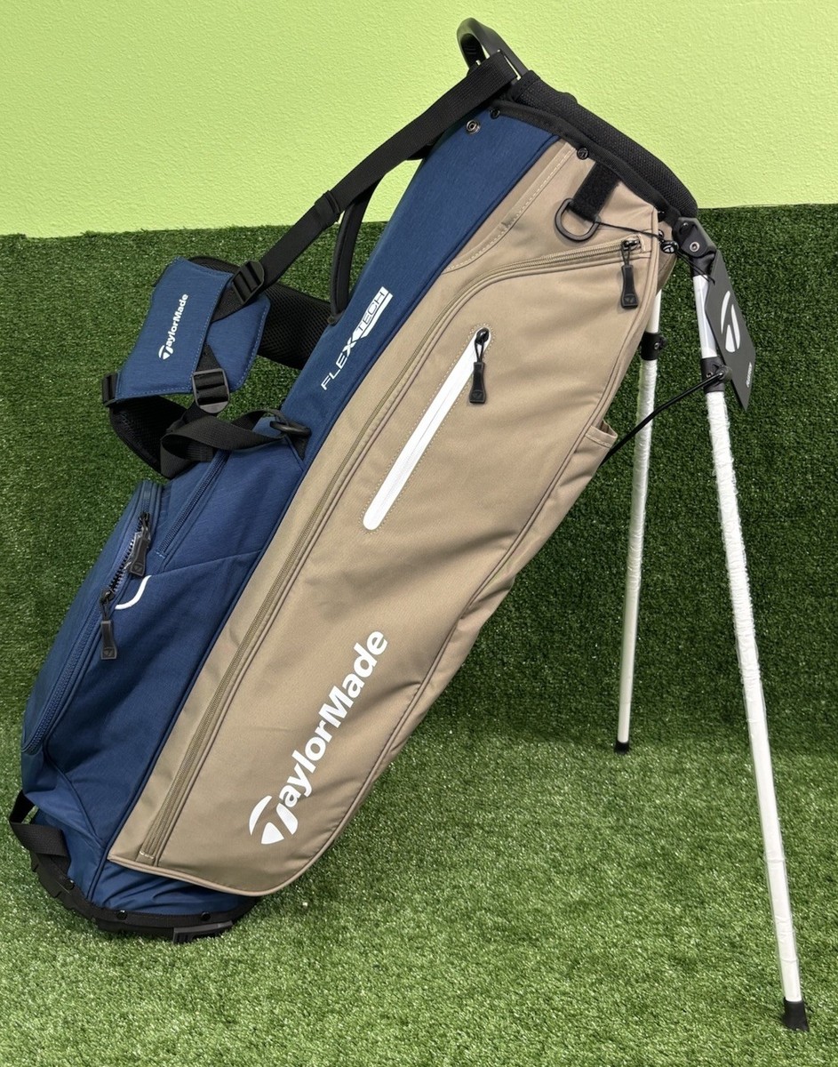 TaylorMade TM24 Flextech Golf Stand Bag NEW Navy Tan 4-Way | eBay