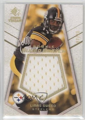 2008 SP Rookie Threads Super Swatch Holo Gold 7/25 Limas Sweed #RSS-LS RC 0ry1