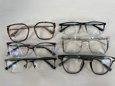 Lot of 6 Assorted Eyeglasses Frames Glasses Different Brands, Colors  6 