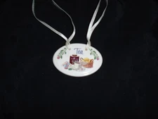 Longaberger  Porcelain Tea Basket Tie On