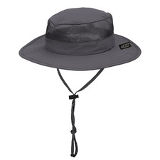 Dorfman Pacific Hats Packable Vented Boonie Hat - Charcoal