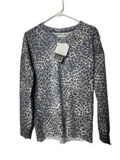 Roudelain Pajama Top Kimura  Leopard Size Medium