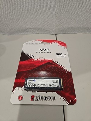 Kingston NV3 500GB M.2 2280 PCIe 4.0 x4 NVMe Internal SSD SNV3S/500G 3D NAND