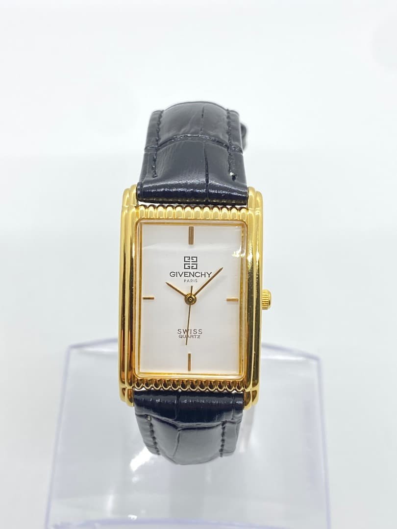 GIVENCHY Rectangular White Dial Quartz Men's Watc… - image 4