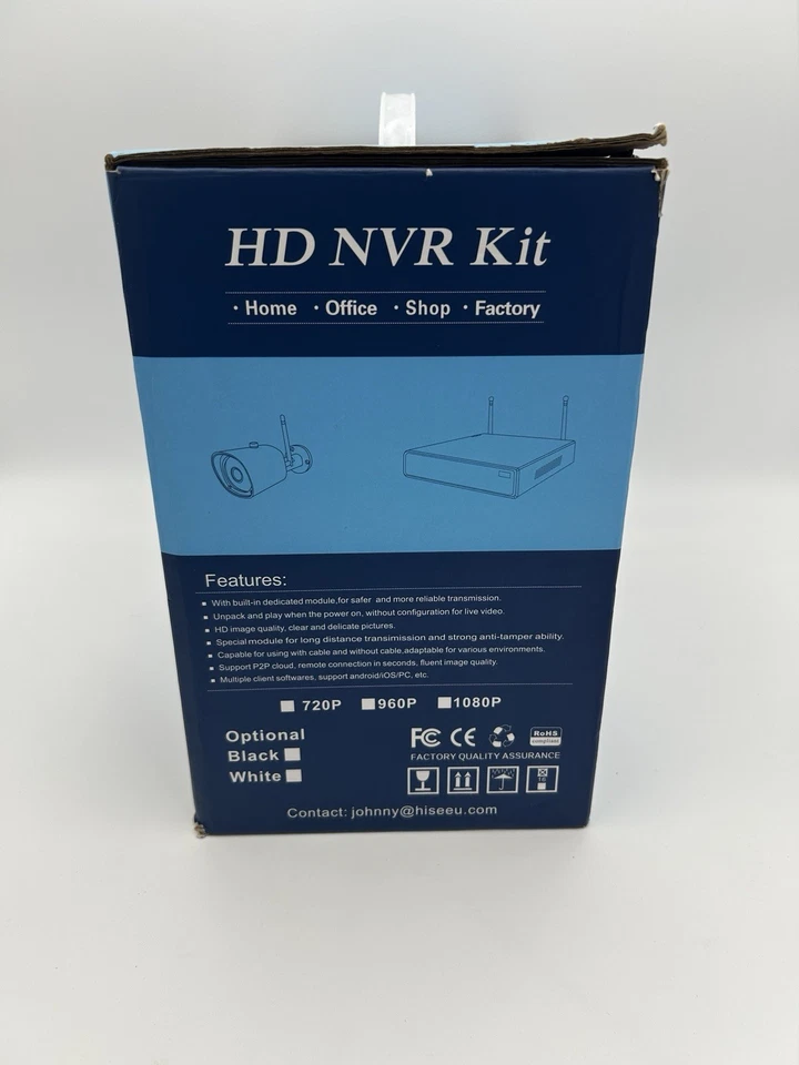 Hiseeu 8WNKIT-4HB612-1T HD Wireless Security CCTV 4 Camera Kit 1TB NVR (NEW) - Image 4 of 4