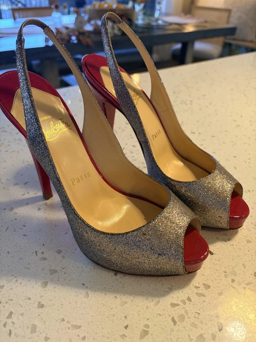 Christian Louboutin Silver Heels for Women for sale | eBay