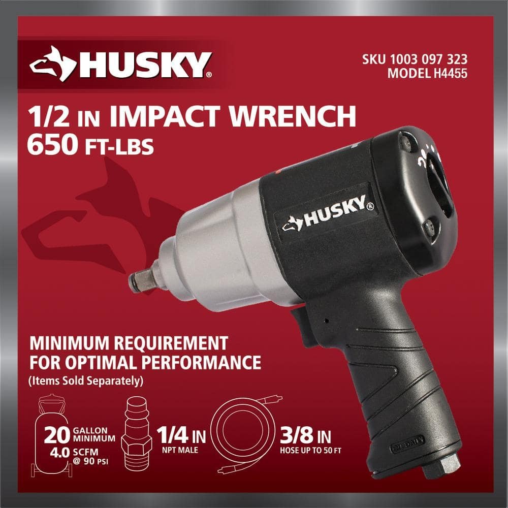 Husky 650 ft./lbs. 1/2 in. Impact Wrench