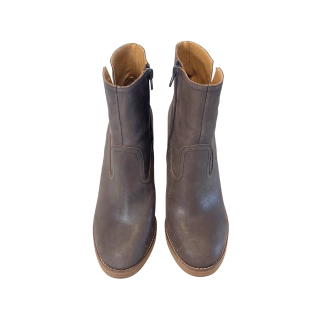 Botas de plataforma Lucky Brand Quintei al tobillo marrón occidental para mujer talla 8M Foto 2 de 4