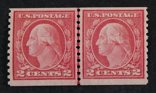 CKStamps: US Stamps Collection Scott#455 2c Washington Mint LH OG Line Pair