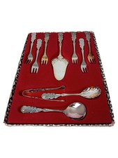 ESMEYER Besteck Set 10tlg. Silber versilbert Edelstahl Vintage Blumenmuster