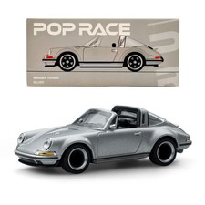 Pop Race Porsche Singer Targa Silver 1/64 PR64-SGTA-SL01