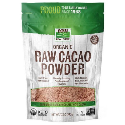 Organic Raw Cacao Powder 12 Oz  by Now Foods