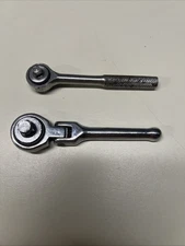 Stubby SWIVEL HEAD Ratchet  3/8" Drive And 1/4” Drive Ratchet 5” Unbranded #9D