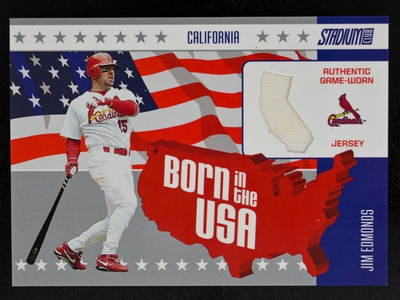 #ad 2003 Stadium Club #USA JE Jim Edmonds Born in the USA Relics St. Louis Cardinals $8.37