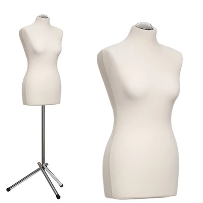 DUMMYDOLL ® Schneiderpuppe Schneiderbüste weiblich, Überzug creme