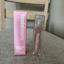 Huda Beauty Faux Filler Extra Shine Lip Oil Pink Lady 3.9 ml Full Size NIB