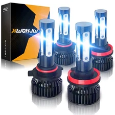 4x 9005 H11 LED Headlight Kit Combo 7000K Bulbs High Beam Low Super White Bright
