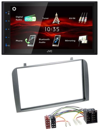 JVC USB Bluetooth MP3 DAB 2DIN Autoradio für Alfa Romeo GT 147 00-10 anthrazit - Bild 1 von 8