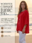 Ladies Italian Necklace Tunic Top Oversized Summer Cotton Top Lightweight