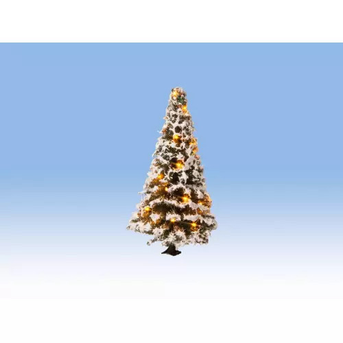 Sapin de Noël illuminé NOCH 22120 miniature pour décor de modélisme ferroviaire HO