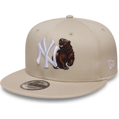 New Era Herren 9FIFTY Outdoor Icon NY Yankees MLB Baseball Cap - Hellbeige - M/L