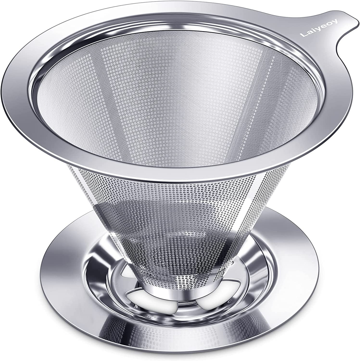 Pour over Coffee Dripper, Slow Drip Paperless Coffee Filter, Stainless Steel Pou