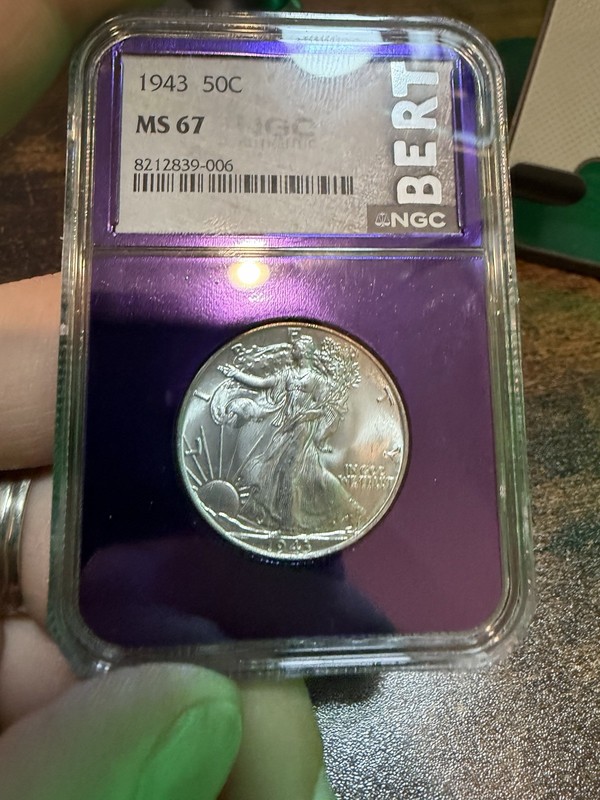 1943 Walking Liberty Half Dollar NGC MS67 Trader Bea Slab‼️