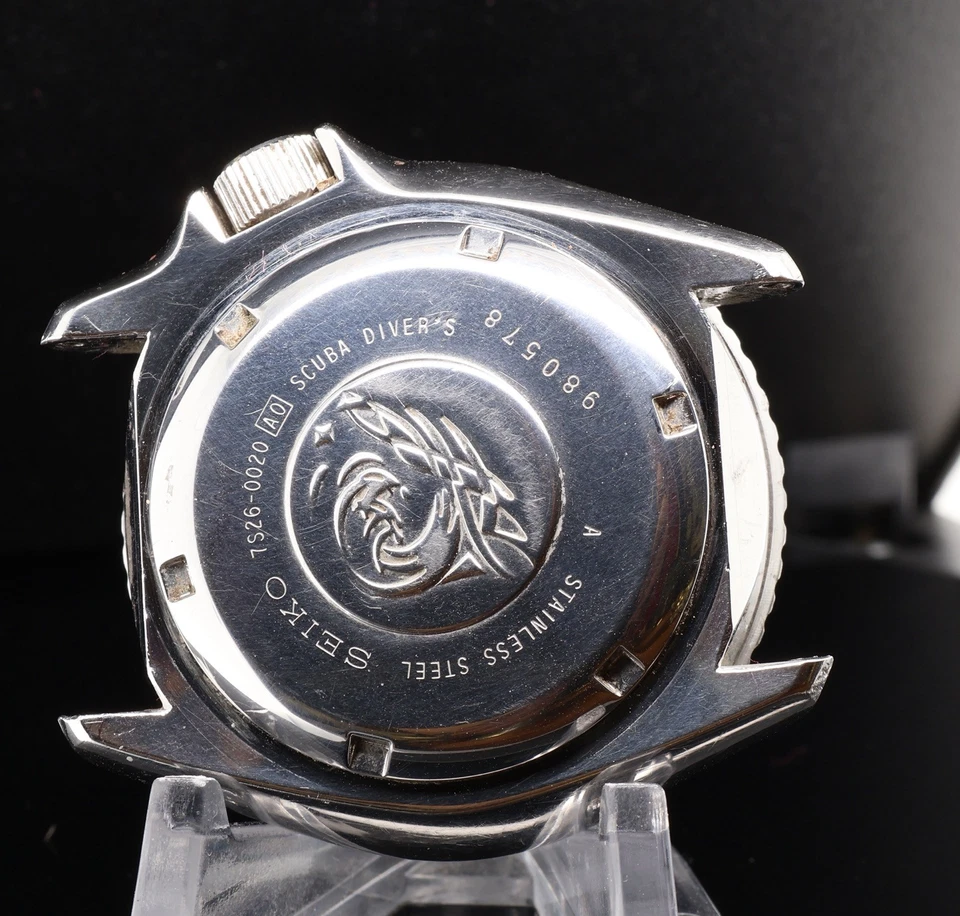 Reloj de buceo vintage Seiko 200m automático de acero para hombre 7S26-0020 $1 ¡Sin Res! Foto 2 de 4