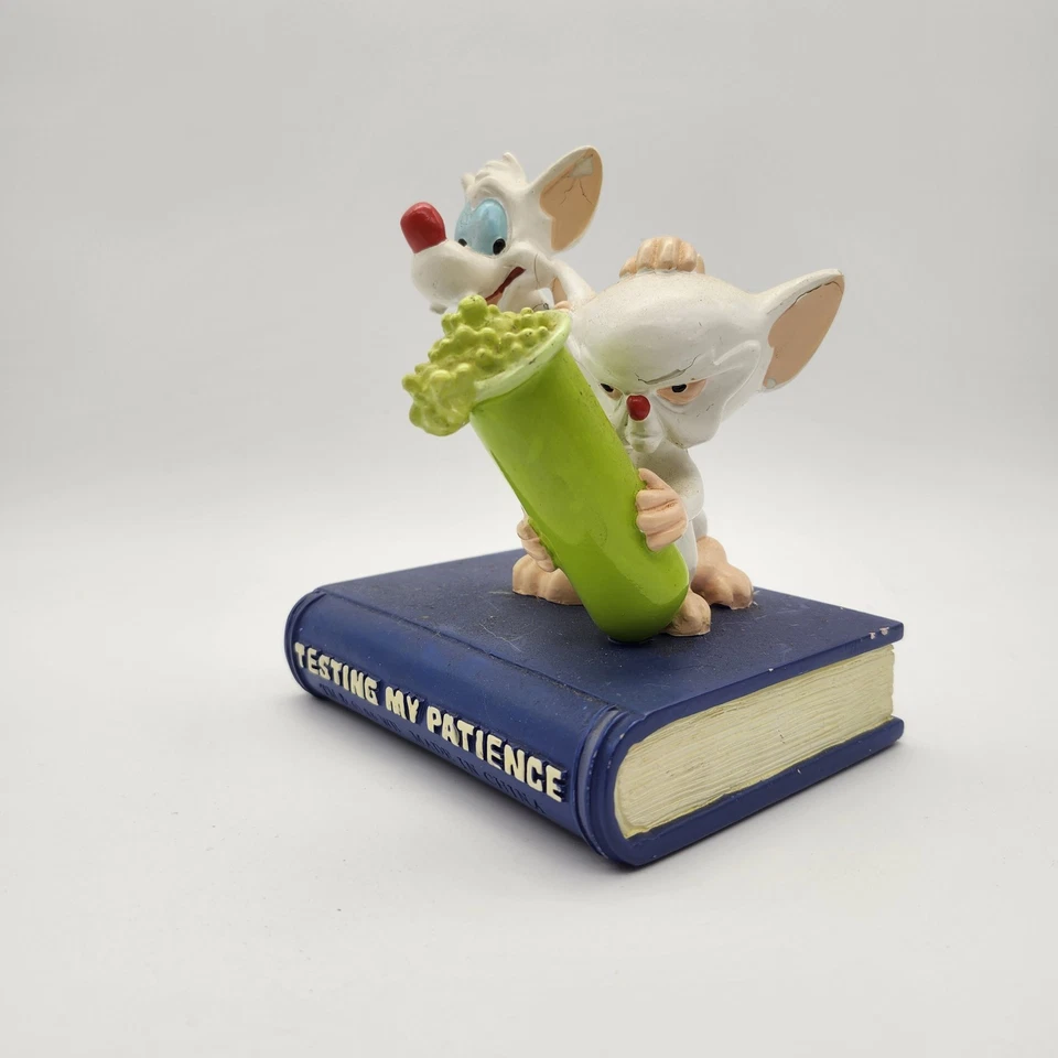 Estatua de pisapapeles vintage Pinky & The Brain Testing My Patience Warner Bros Foto 3 de 4