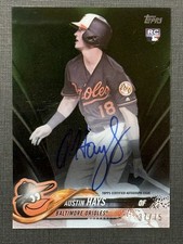 2018 Topps Clearly Authentic Black /75 Austin Hays #CAA-AH Rookie Auto RC