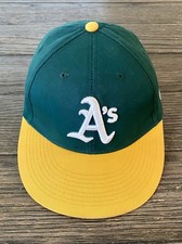 Oakland A  s Youth Hat Adjustable Green Gold Yellow Baseball Cap Team MLB EUC