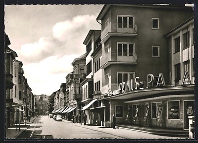 Postcard Eschweiler, Grabenstraße cinema the new Primus Palace 1960 
