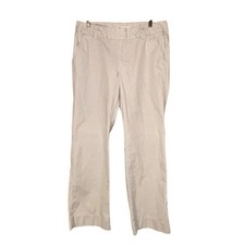 Gap Favorite Chino Trouser Pants Women's Size 12 Regular Beige Cotton