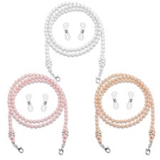 3 PCS Pearl Glasses Chain for Women, Beaded Eyeglasses Chain, Stylish Eyeglas...