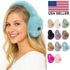 C.C Exclusive Women Solid Long Fur Ear Muff Ear Warmer Winter Gear Headband
