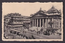 Vintage Postcard Belgium Brussels Stock Exchange 1948