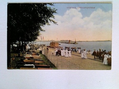 Bremen, Vegesack, Strandpromenade, viele Personen, farbig, Ansichtskarte, ungela