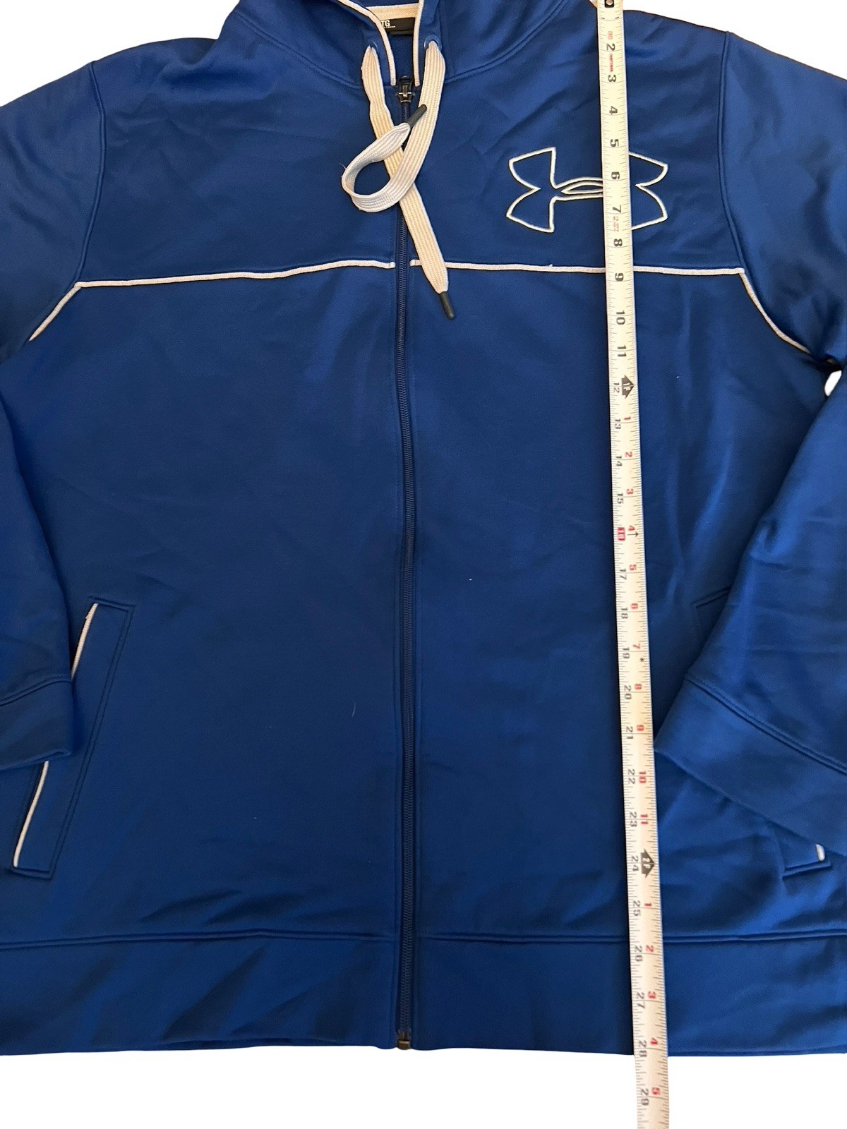 Under Armour Men’s Full Zip Hoodie Blue XL ColdGear Fleece Athletic  thumbnail 5