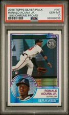 Ronald Acuna Jr 2018 Topps Silver Pack 1983 Promo RC Atlanta Braves 101 PSA 10