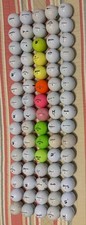 75 used golf balls cleaned mixed brands /colors Titleist Callaway TaylorMade